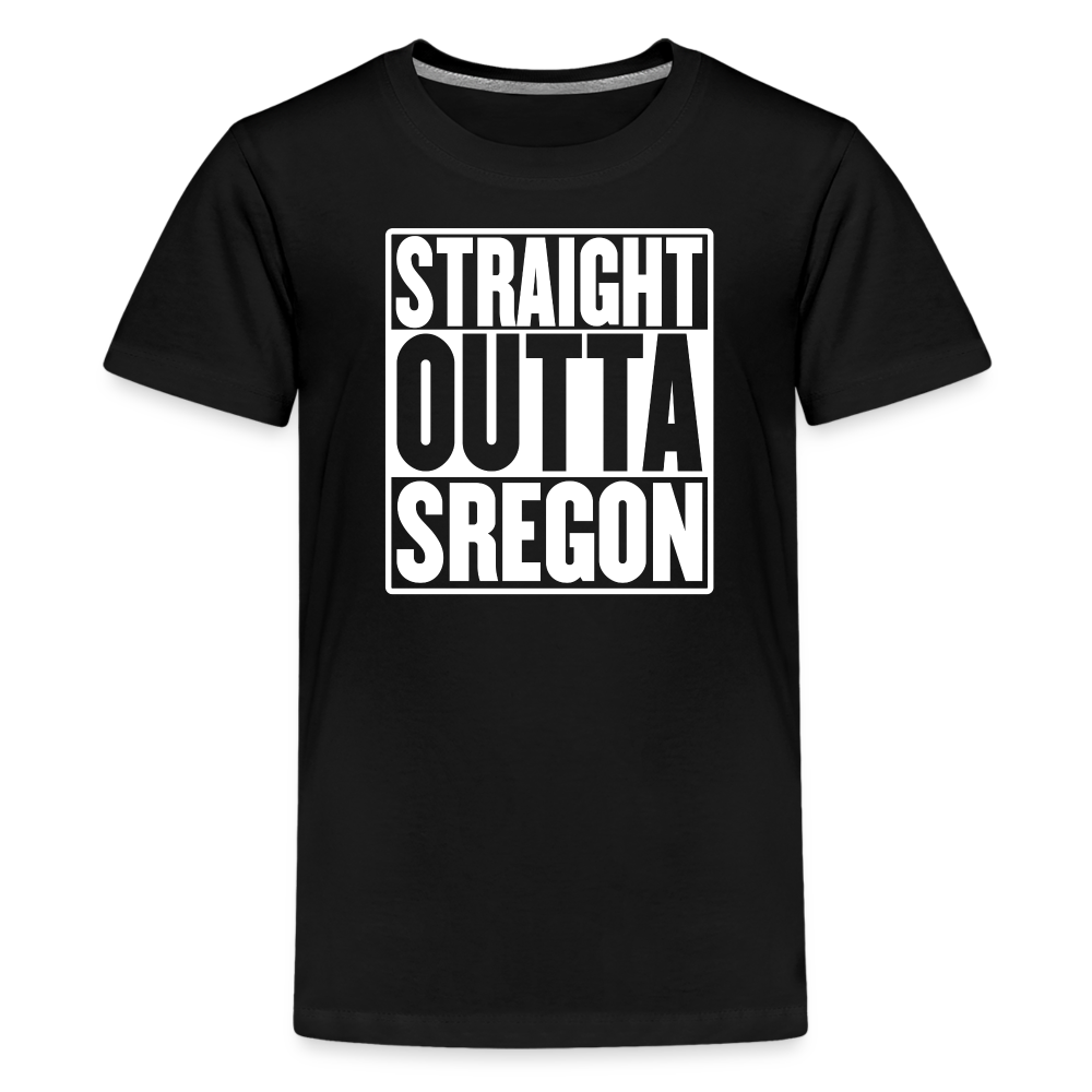 Straight Outta Sregon Kids' Premium T-Shirt - black