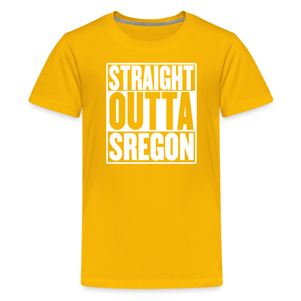 Straight Outta Sregon Kids' Premium T-Shirt - sun yellow