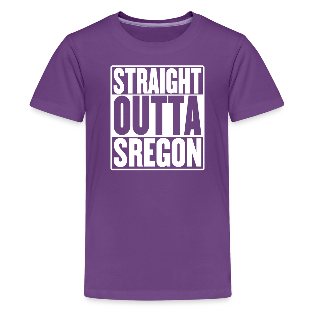 Straight Outta Sregon Kids' Premium T-Shirt - purple