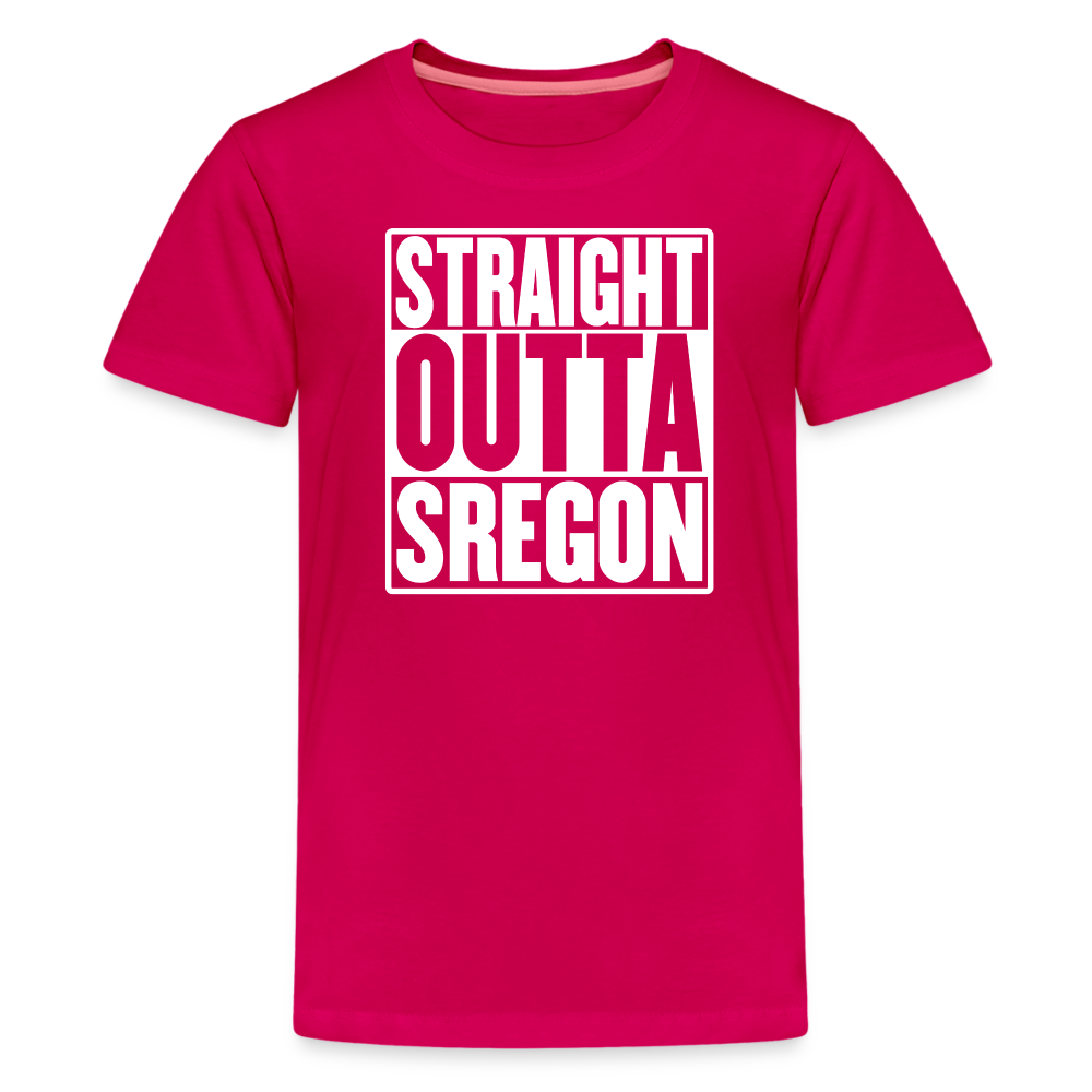 Straight Outta Sregon Kids' Premium T-Shirt - dark pink