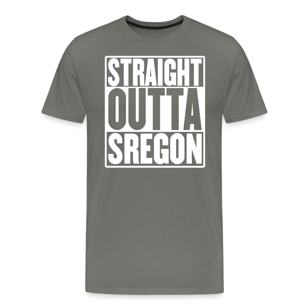 Straight Outta Sregon Men's Premium T-Shirt - asphalt gray