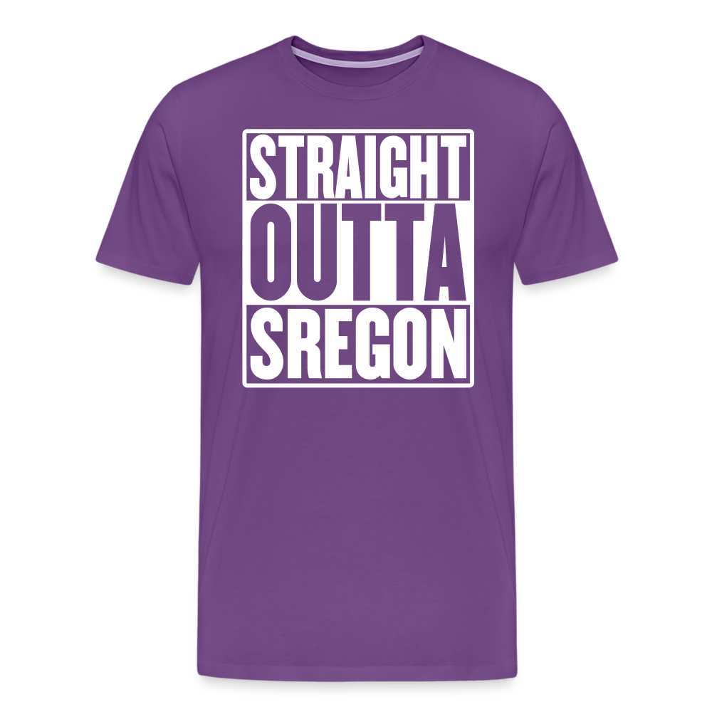 Straight Outta Sregon Men's Premium T-Shirt - purple