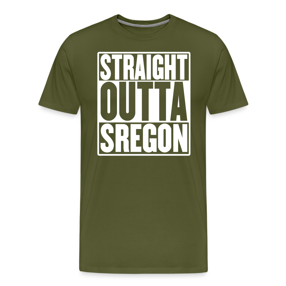 Straight Outta Sregon Men's Premium T-Shirt - olive green