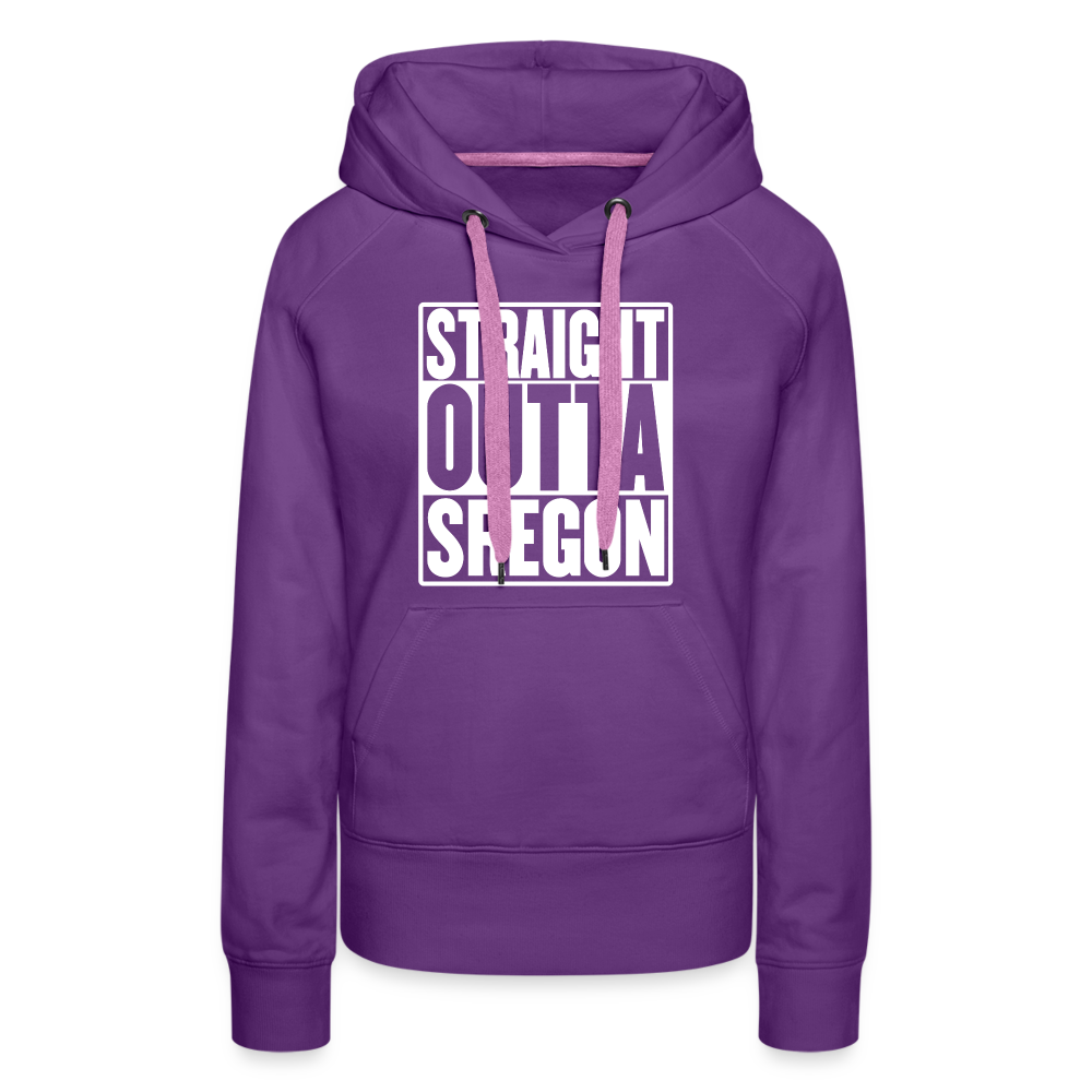 Straight Outta Sregon Women’s Premium Hoodie - purple 