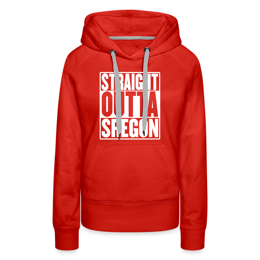 Straight Outta Sregon Women’s Premium Hoodie - red