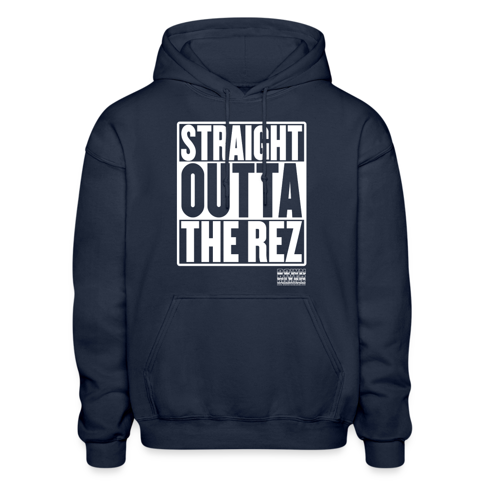 Straight Outta The Rez Men’s Premium Hoodie - navy