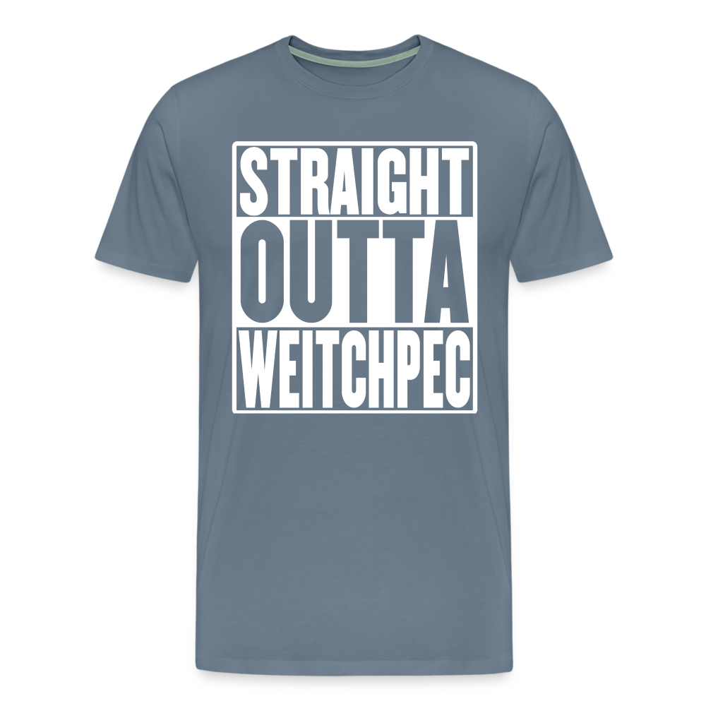 Straight Outta Weitchpec Men's Premium T-Shirt - steel blue