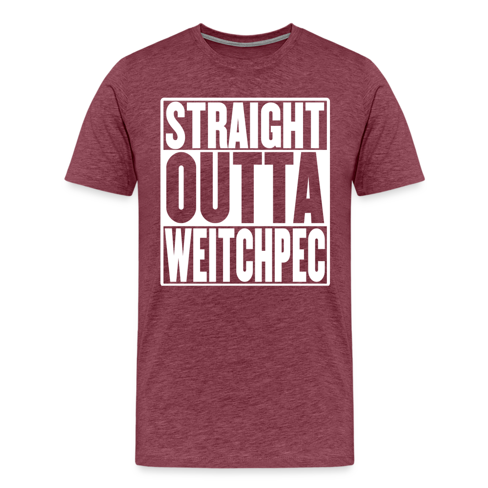 Straight Outta Weitchpec Men's Premium T-Shirt - heather burgundy