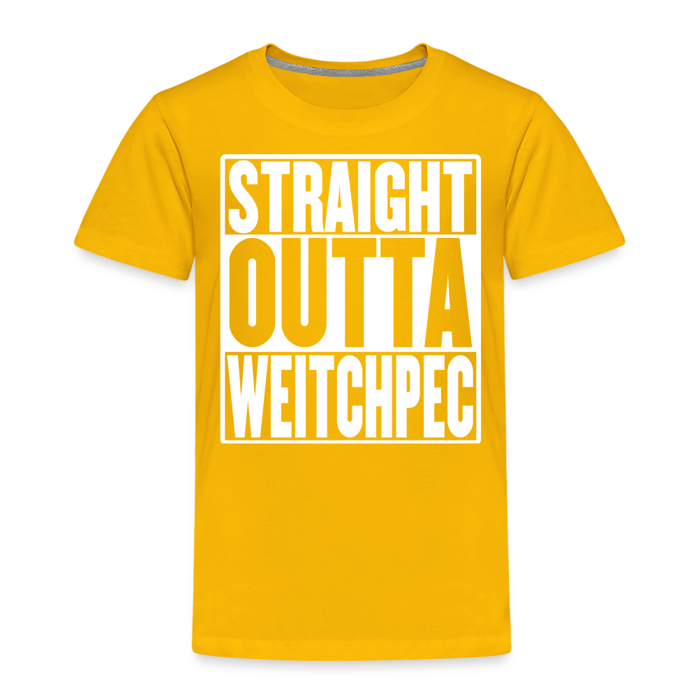 Straight Outta Weitchpec Toddler Premium T-Shirt - sun yellow