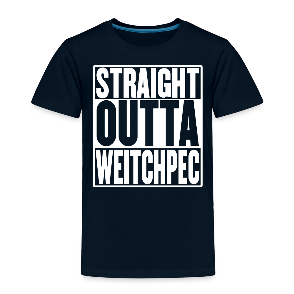 Straight Outta Weitchpec Toddler Premium T-Shirt - deep navy