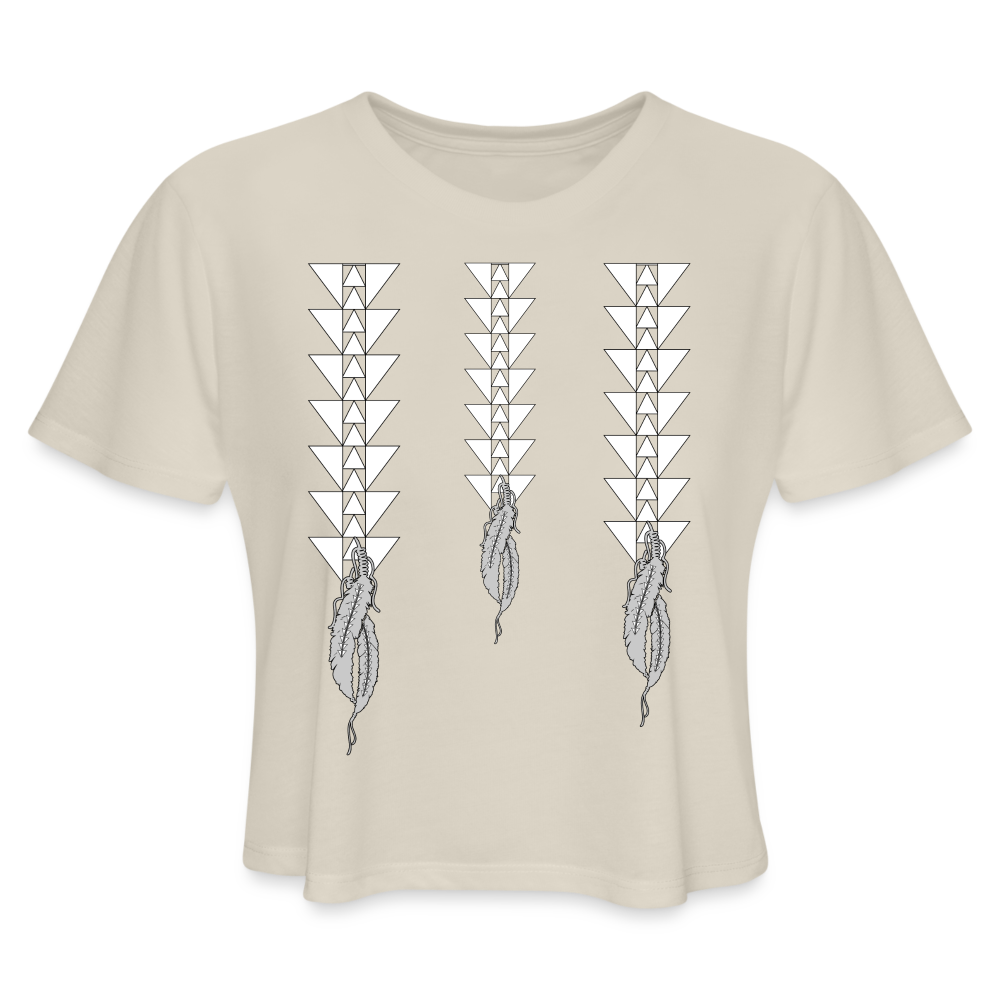 Sturgeon Feathers 2 Women's Cropped T-Shirt - dust