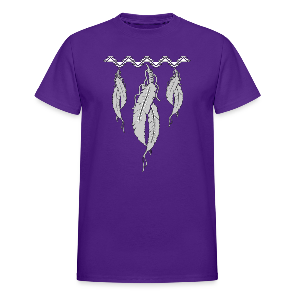 Sturgeon Feathers w Swallow Tail Ultra Cotton Adult T-Shirt - purple