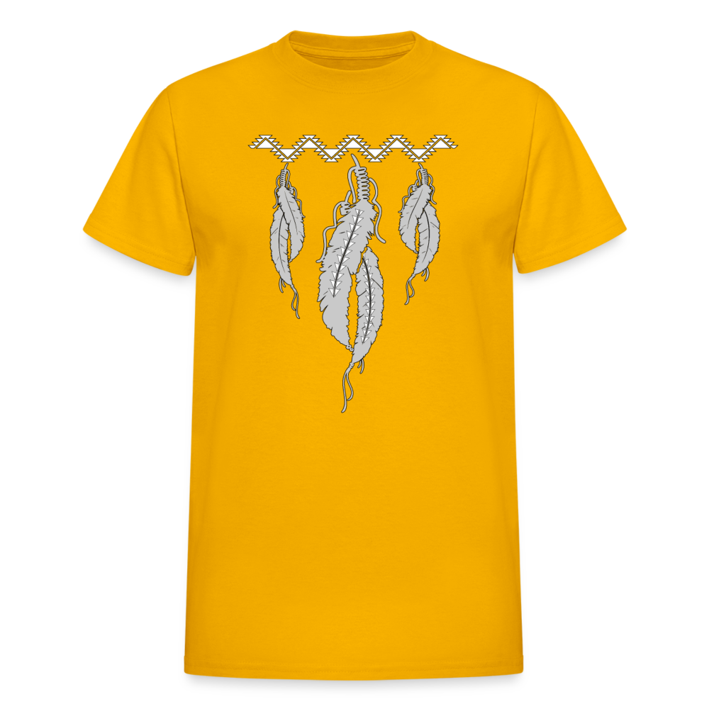 Sturgeon Feathers w Swallow Tail Ultra Cotton Adult T-Shirt - gold