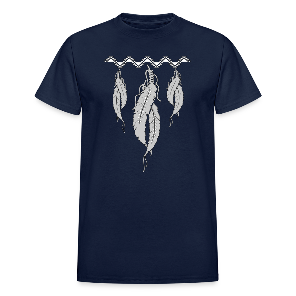 Sturgeon Feathers w Swallow Tail Ultra Cotton Adult T-Shirt - navy