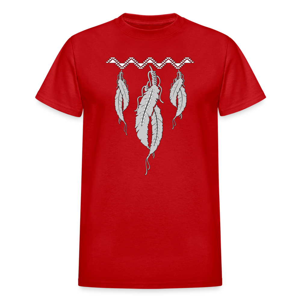 Sturgeon Feathers w Swallow Tail Ultra Cotton Adult T-Shirt - red