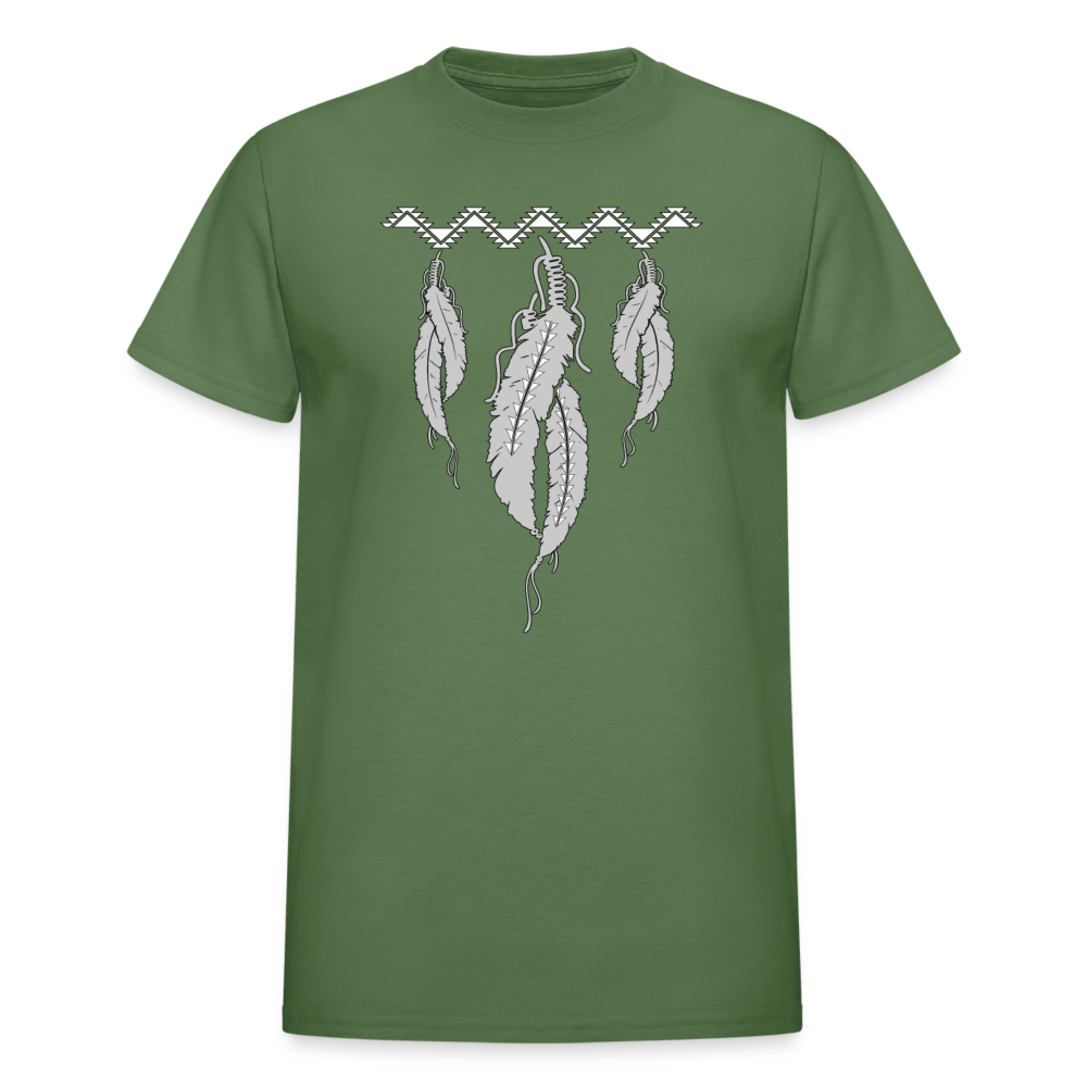 Sturgeon Feathers w Swallow Tail Ultra Cotton Adult T-Shirt - military green