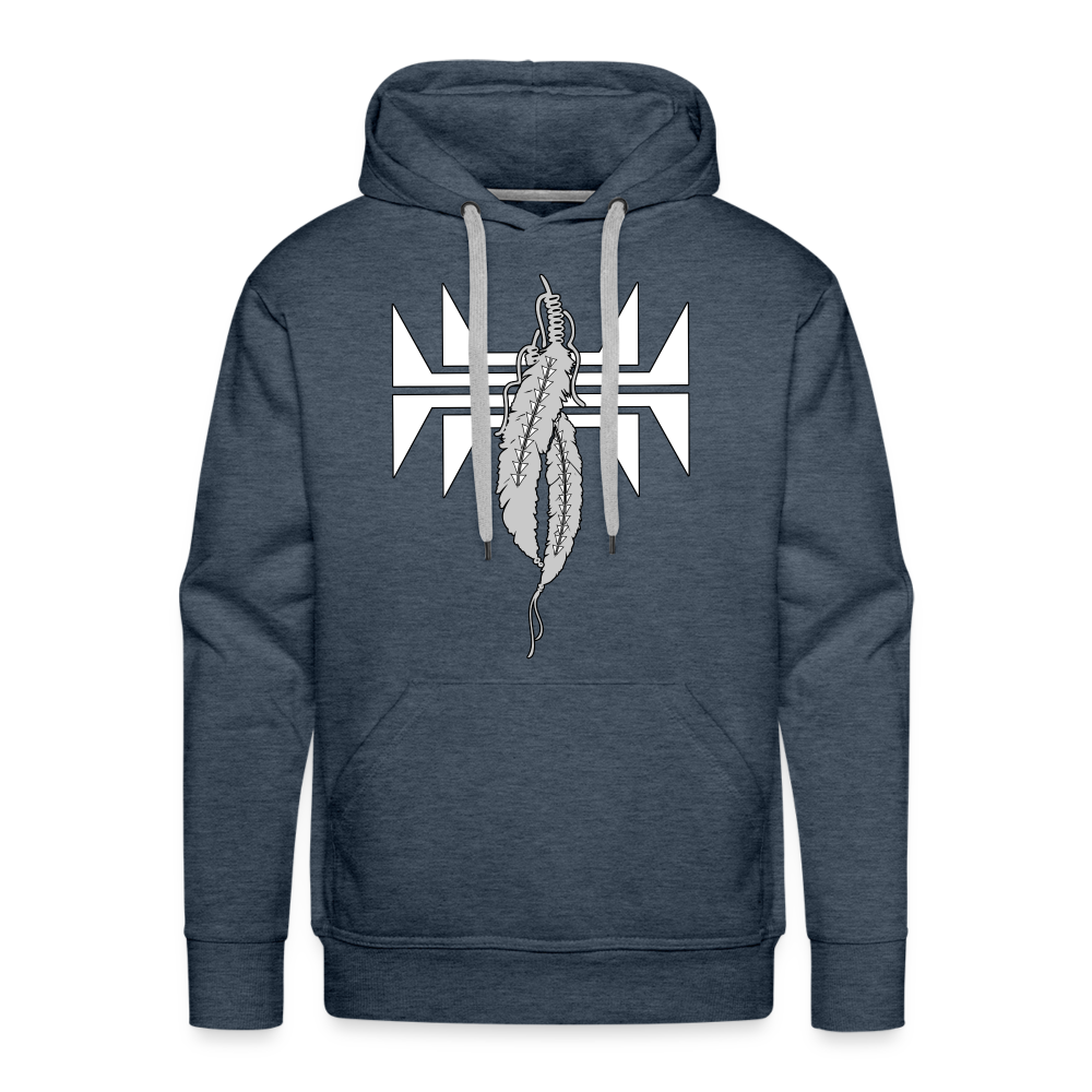 Sturgeon Feathers Men’s Premium Hoodie - heather denim