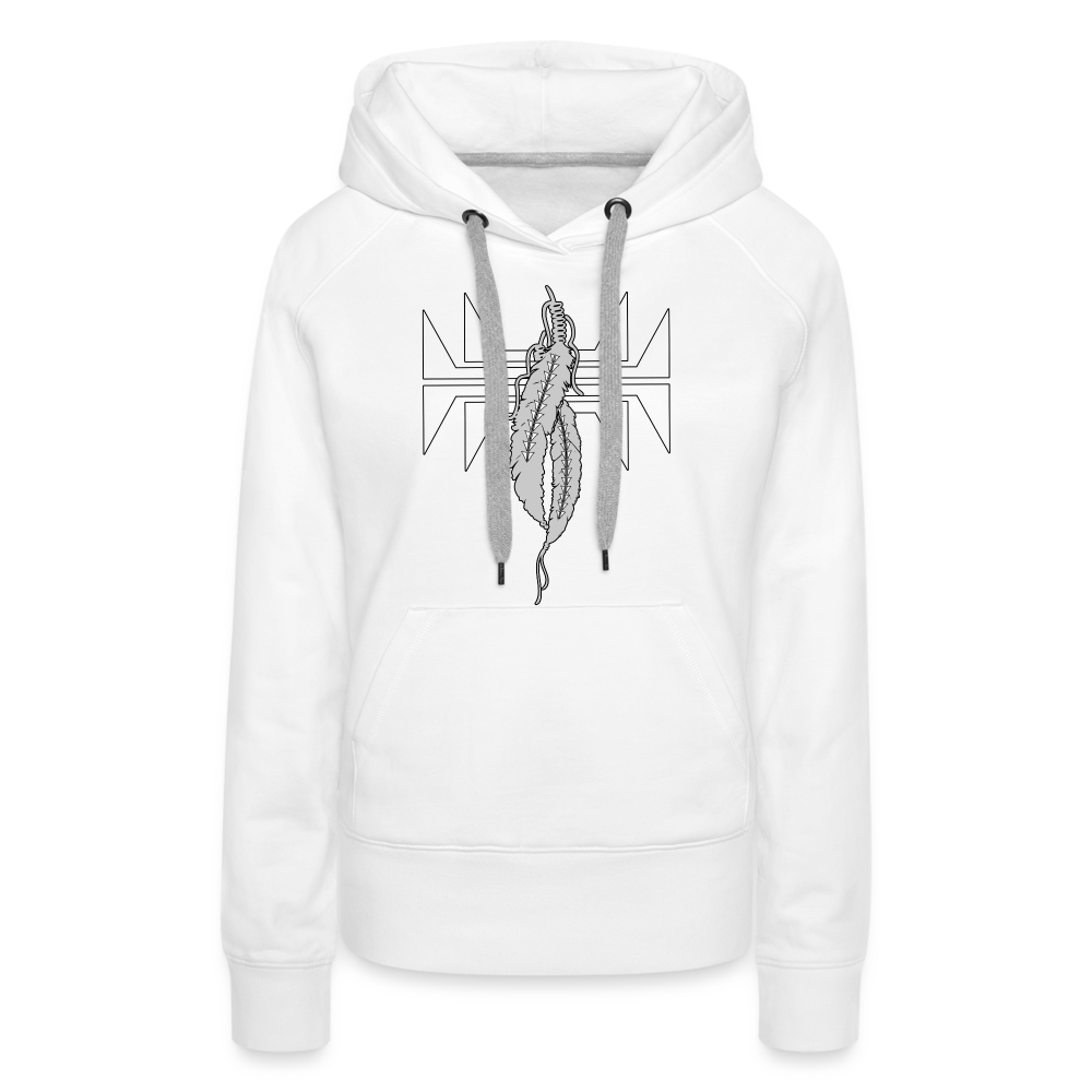 Sturgeon Feathers Women’s Premium Hoodie - white