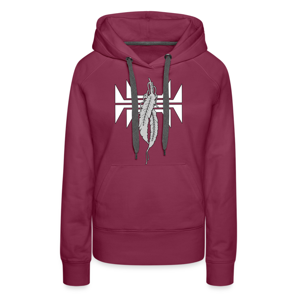 Sturgeon Feathers Women’s Premium Hoodie - burgundy