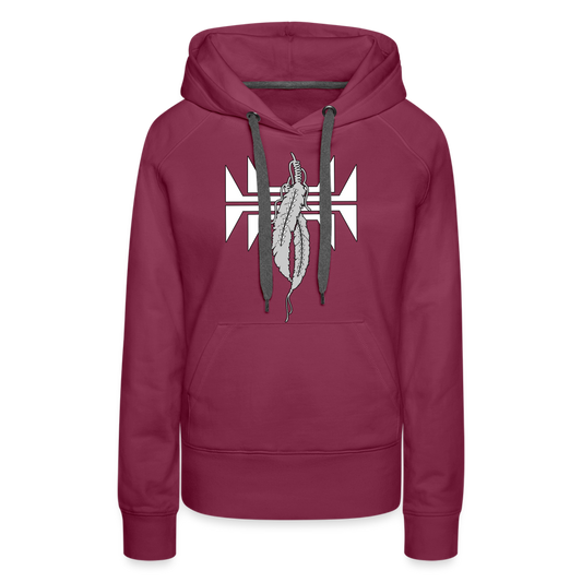 Sturgeon Feathers Women’s Premium Hoodie - burgundy