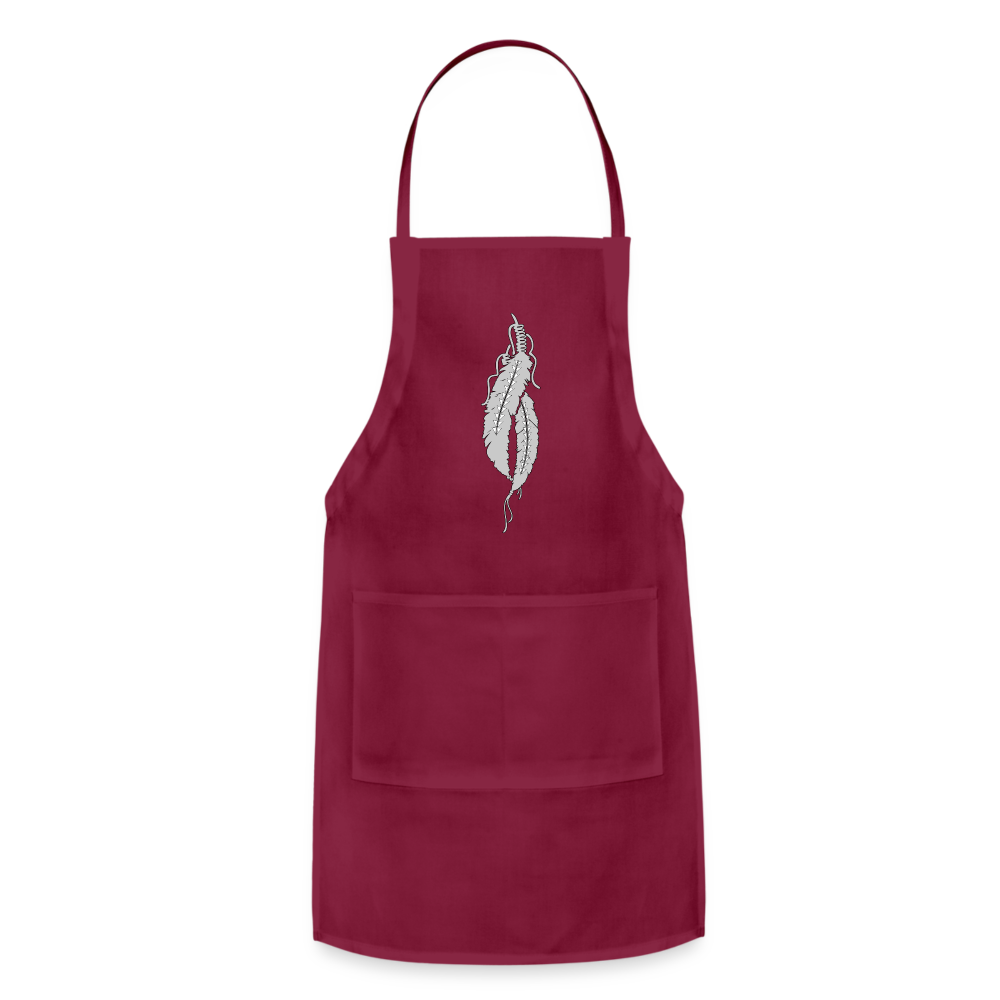 Sturgeon Feathers Women’s Apron - burgundy