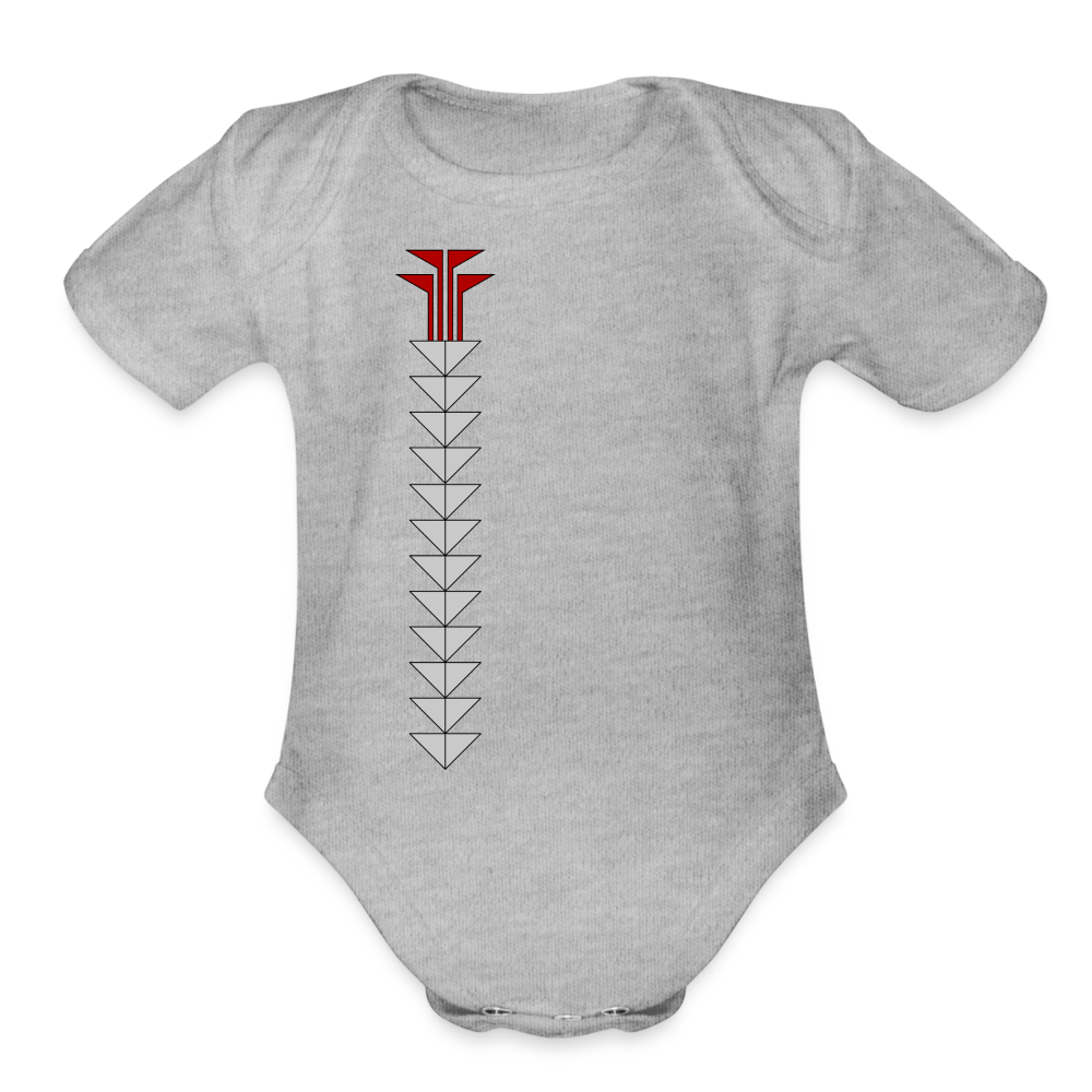 Sturgeon Side Organic Short Sleeve Baby Bodysuit - heather grey