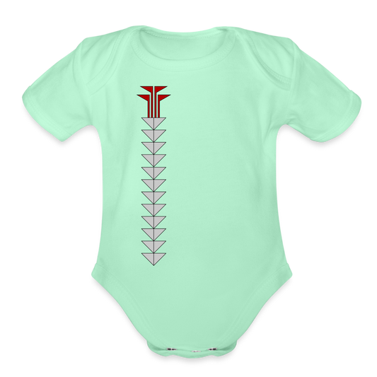 Sturgeon Side Organic Short Sleeve Baby Bodysuit - light mint