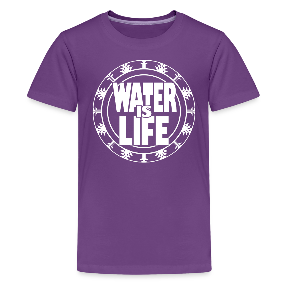 Water Is Life Kids' Premium T-Shirt - purple