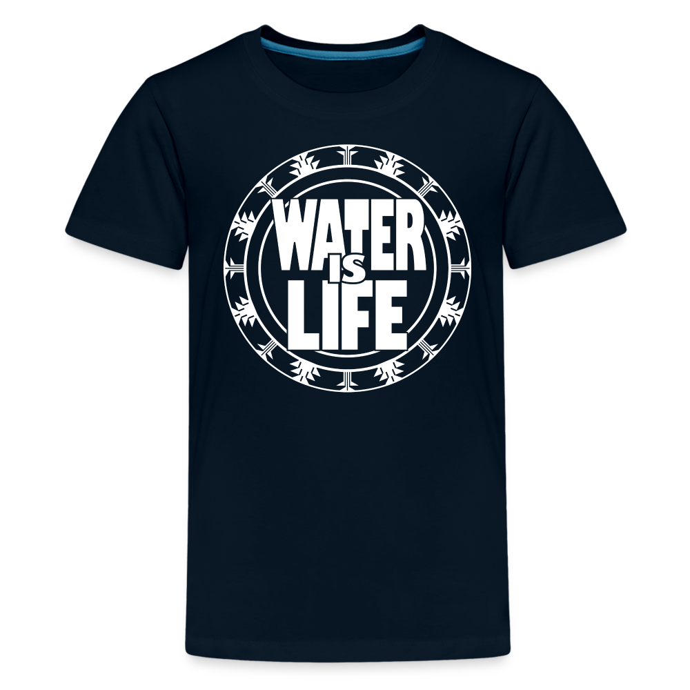 Water Is Life Kids' Premium T-Shirt - deep navy