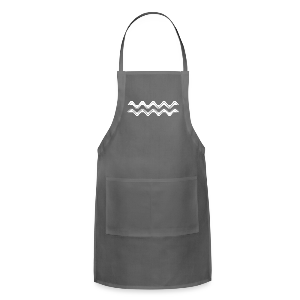 Swallowtail Adjustable Apron - charcoal