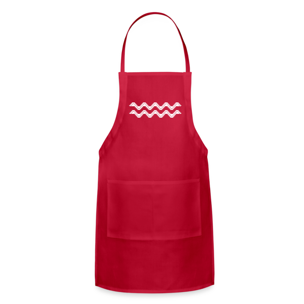 Swallowtail Adjustable Apron - red