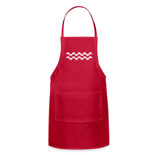 Swallowtail Adjustable Apron - red