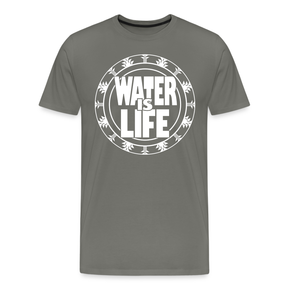 Water Is Life Men's Premium T-Shirt - asphalt gray