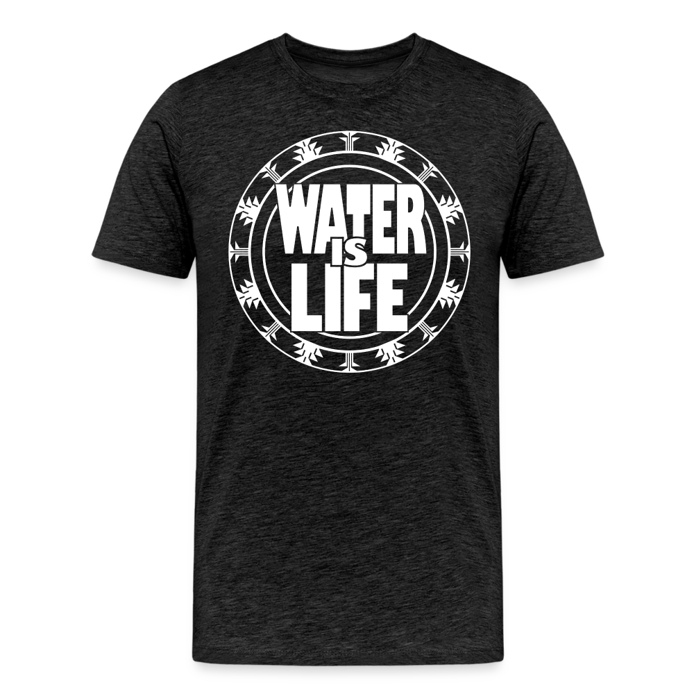 Water Is Life Men's Premium T-Shirt - charcoal grey