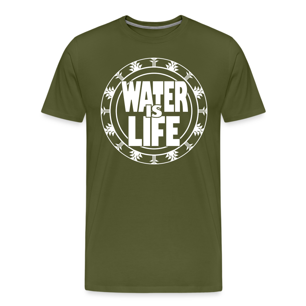 Water Is Life Men's Premium T-Shirt - olive green