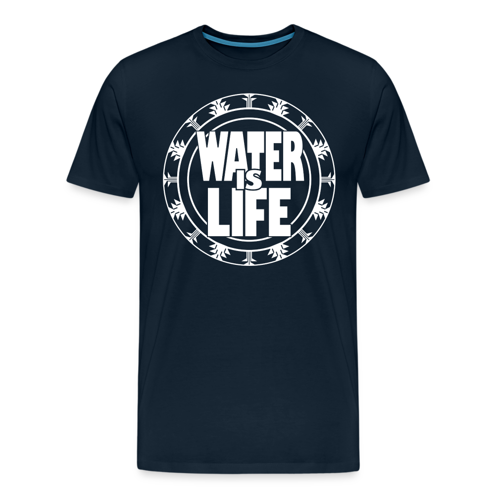 Water Is Life Men's Premium T-Shirt - deep navy