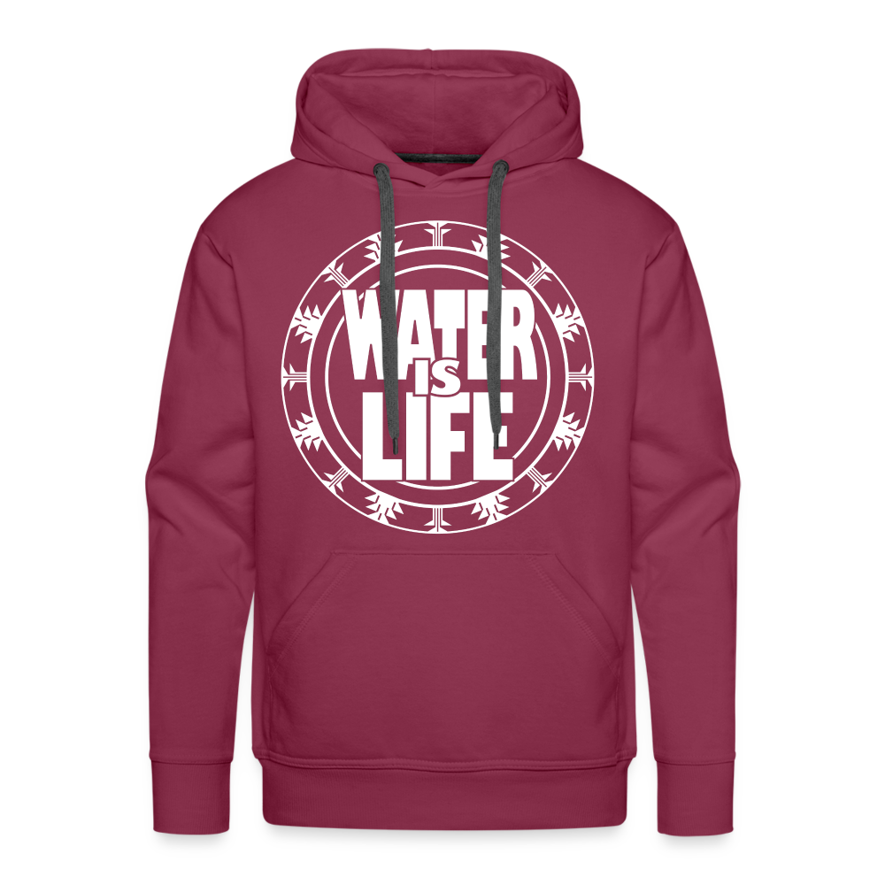 Water Is Life Men’s Premium Hoodie - burgundy