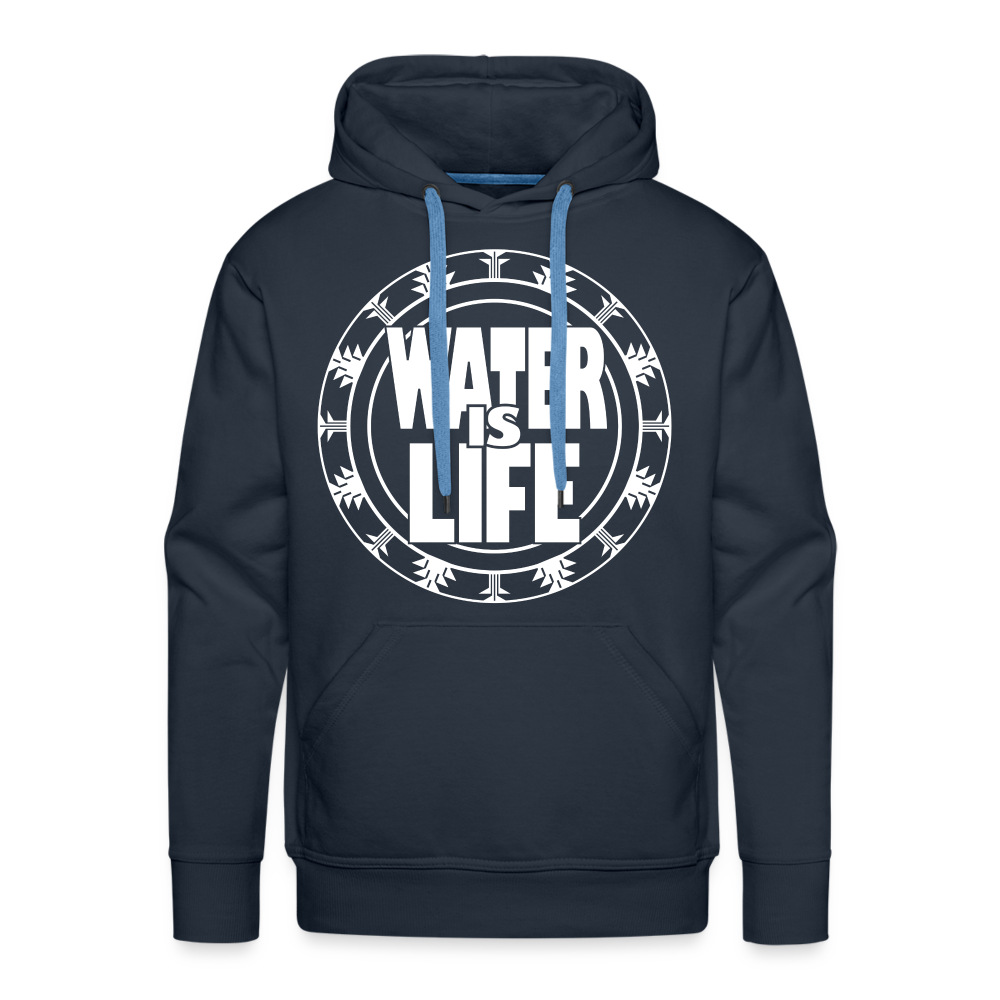 Water Is Life Men’s Premium Hoodie - navy