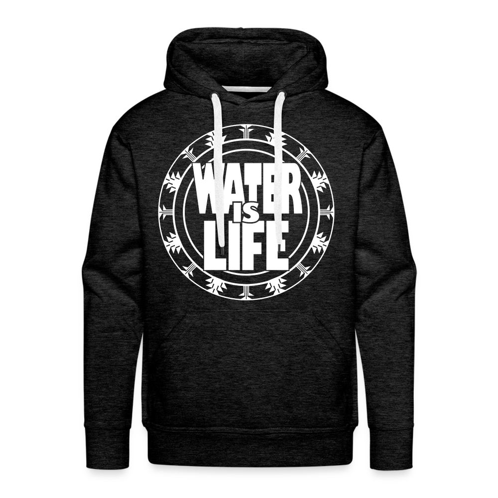 Water Is Life Men’s Premium Hoodie - charcoal grey