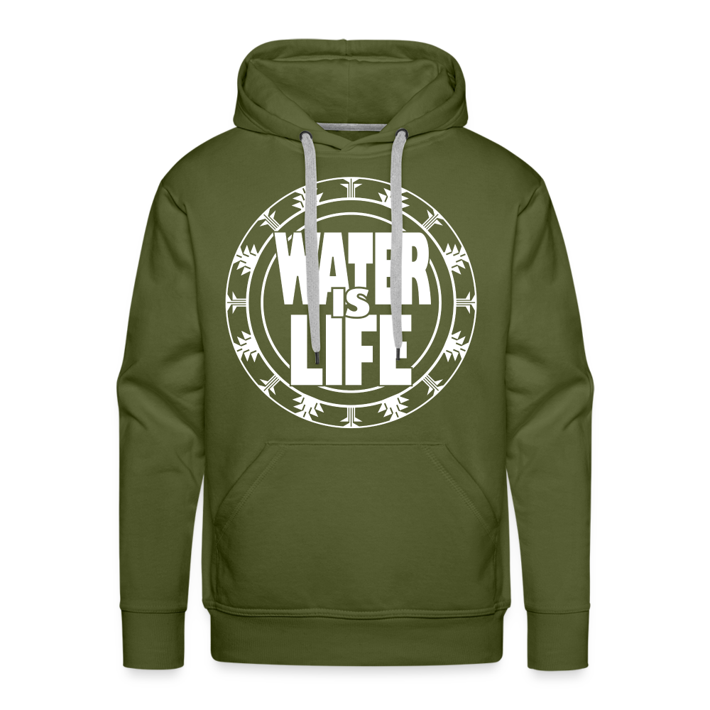 Water Is Life Men’s Premium Hoodie - olive green