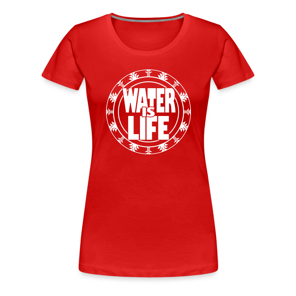 Water Is Life Women’s Premium T-Shirt - red