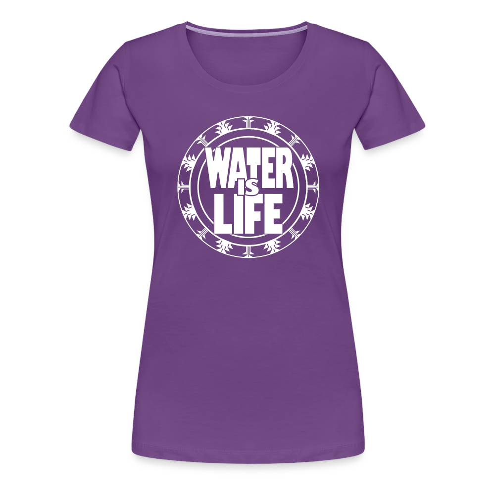 Water Is Life Women’s Premium T-Shirt - purple