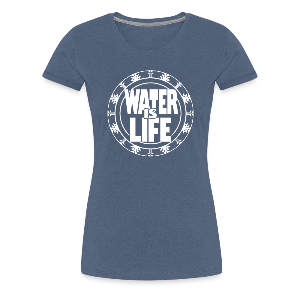 Water Is Life Women’s Premium T-Shirt - heather blue