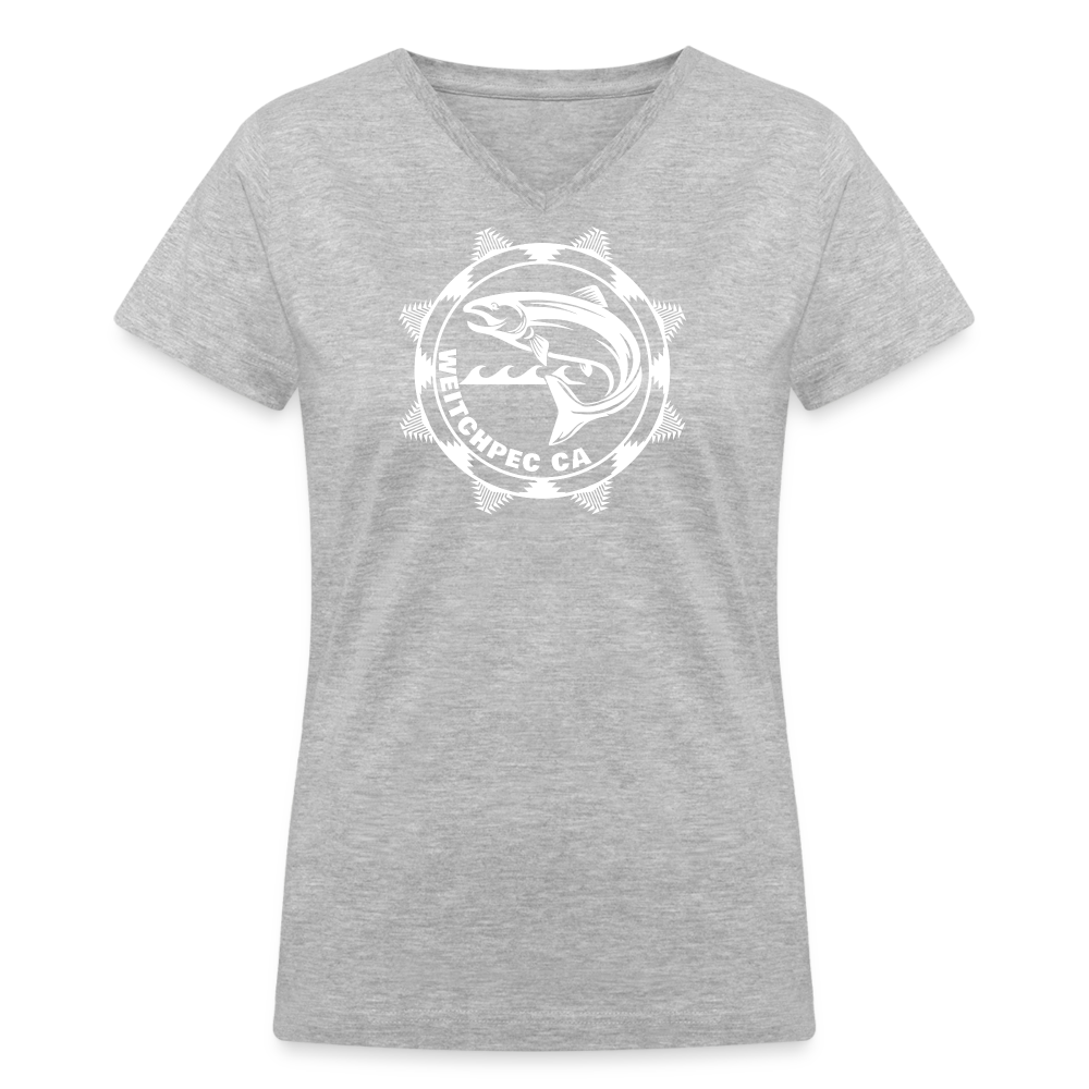Weitchpec Women's V-Neck T-Shirt - gray