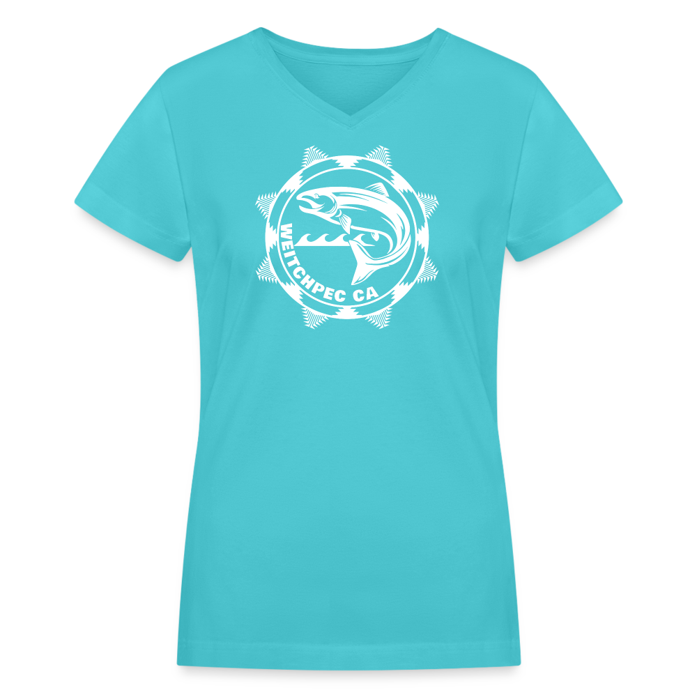 Weitchpec Women's V-Neck T-Shirt - aqua