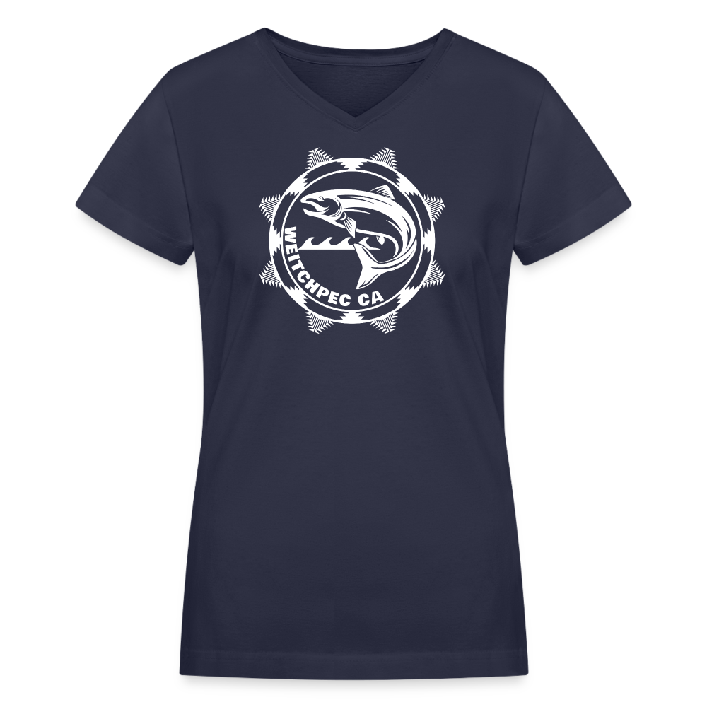 Weitchpec Women's V-Neck T-Shirt - navy