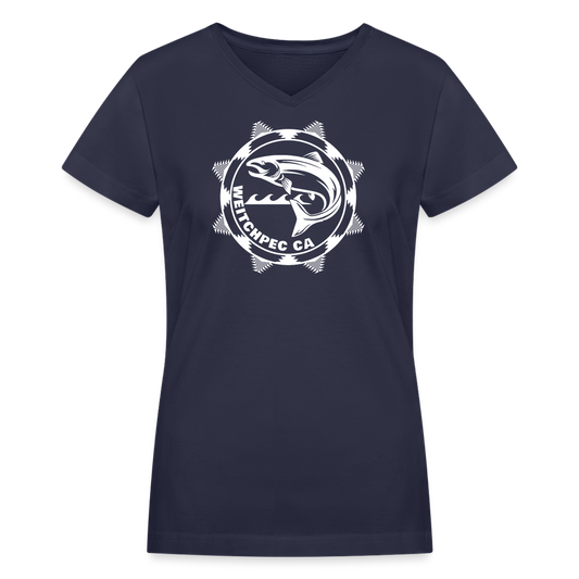 Weitchpec Women's V-Neck T-Shirt - navy