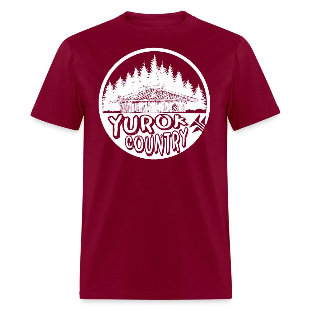 Yurok Country Plank House Classic T-Shirt - burgundy