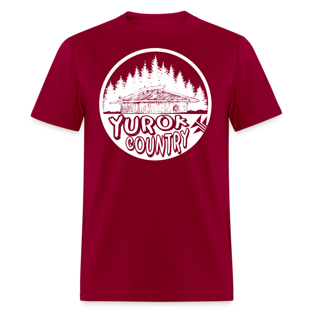 Yurok Country Plank House Classic T-Shirt - dark red