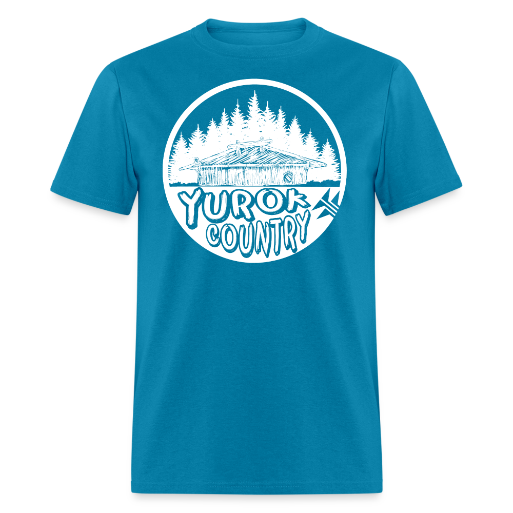Yurok Country Plank House Classic T-Shirt - turquoise
